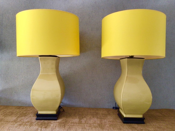 Image 1 of 2x Mid Century Tischlampe XL Größe