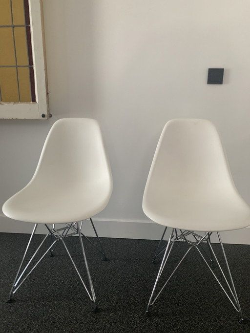 4x Vitra DSR Stuhl weiß