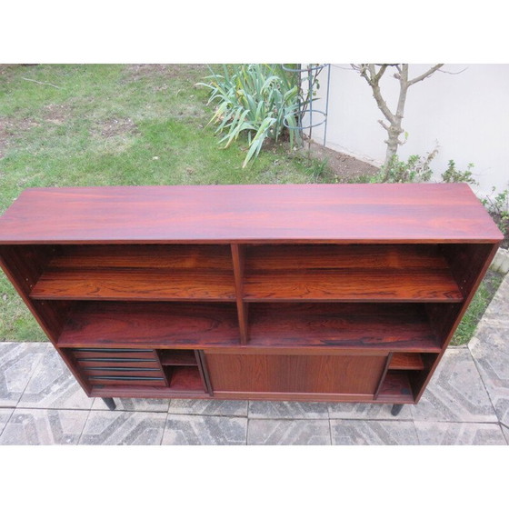 Image 1 of Vintage Bücherregal aus Palisanderholz mit Schiebetüren und Schubladen, Dänemark 1960