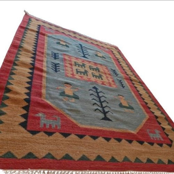 Image 1 of Handgeknüpfter Perserteppich Gabbeh Orientteppich