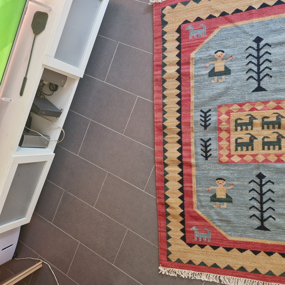 Image 1 of Handgeknüpfter Perserteppich Gabbeh Orientteppich