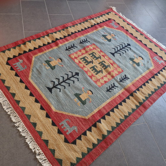 Image 1 of Handgeknüpfter Perserteppich Gabbeh Orientteppich