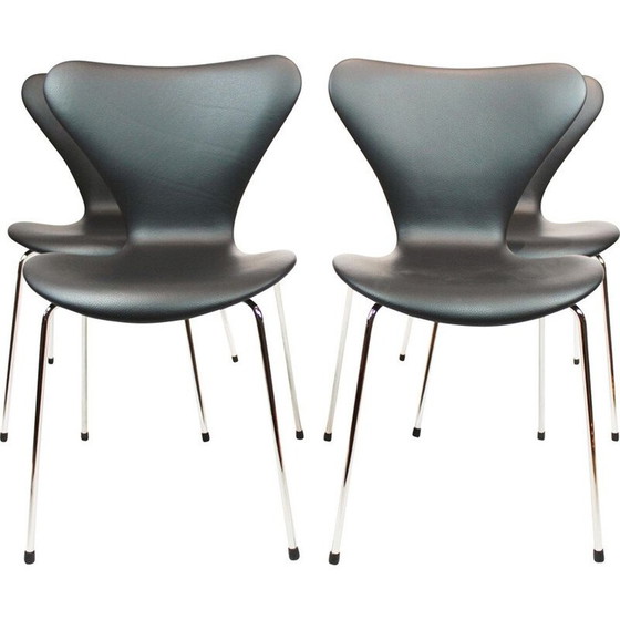 Image 1 of Satz von 4 Stühlen Seven, Modell 3107 von Arne Jacobsen von Fritz Hansen