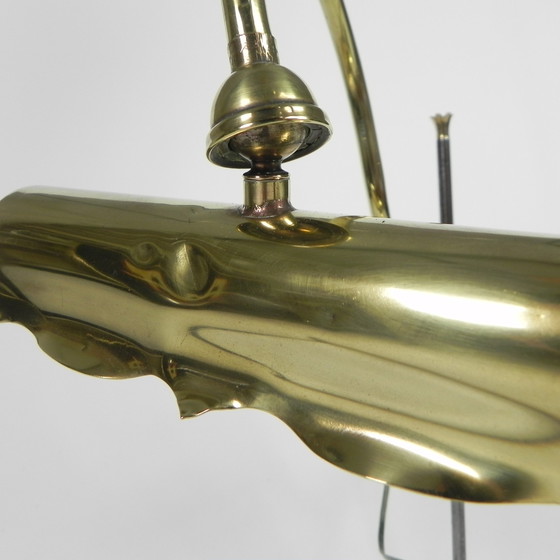 Image 1 of Schreibtischlampe aus Messing, mit drehbarem Schirm, 1930er Jahre