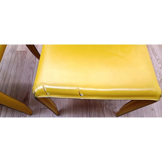 Image 1 of Vintage-Stuhl aus dickem gefärbtem Leder von Margot für Cattelan Italia