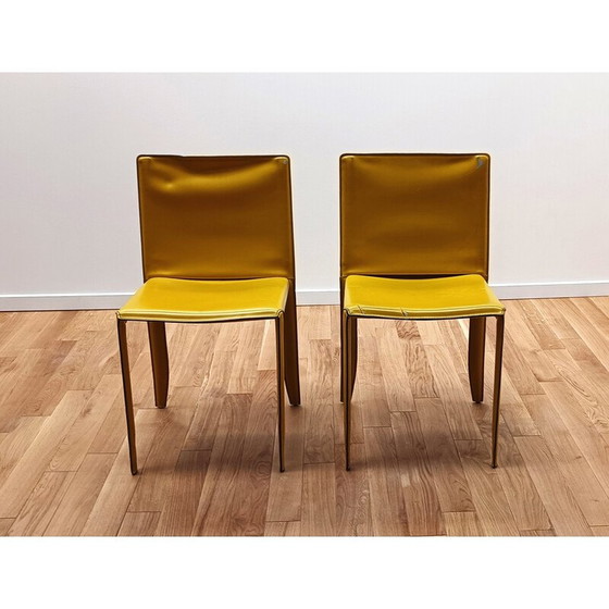 Image 1 of Vintage-Stuhl aus dickem gefärbtem Leder von Margot für Cattelan Italia