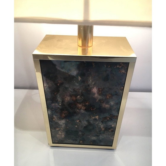 Image 1 of Vintage-Lampe aus vergoldetem Metall, 1970