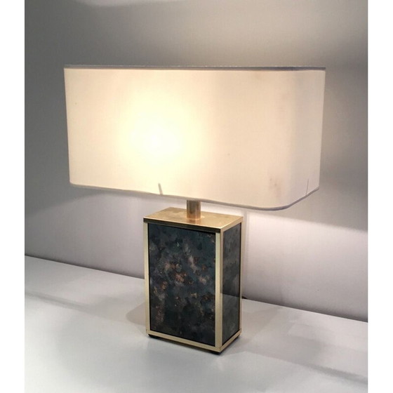 Image 1 of Vintage-Lampe aus vergoldetem Metall, 1970