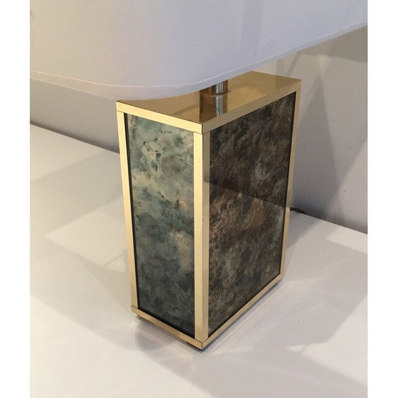 Image 1 of Vintage-Lampe aus vergoldetem Metall, 1970