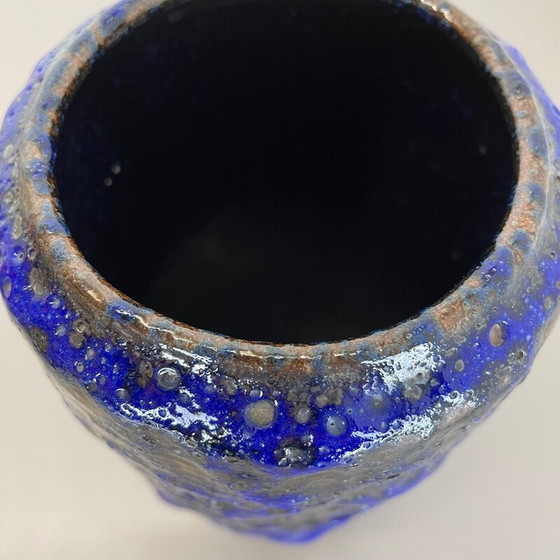 Image 1 of Vintage mehrfarbig Fett Lava Keramik Keramik Vase für Scheurich, Deutschland 1970er