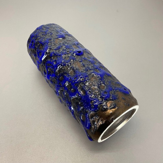 Image 1 of Vintage mehrfarbig Fett Lava Keramik Keramik Vase für Scheurich, Deutschland 1970er