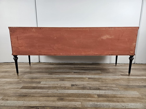 Image 1 of Mid Century Sideboard aus Ahorn, Nussbaum und Palisander mit Glasplatte