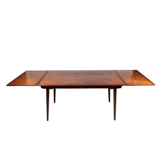 Image 1 of Vintage Esstisch mit Erweiterungen in Teak Hans J. Wegner Andreas Tuck 1960er Jahre.