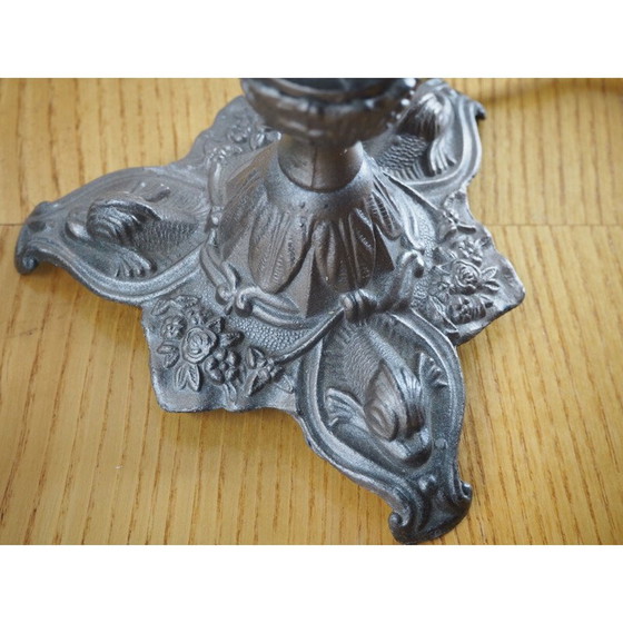 Image 1 of Paar Vintage-Tischlampen aus Metall und Glas