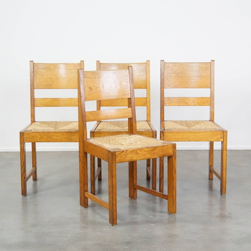 4 x Eiche Design Esszimmerstuhl