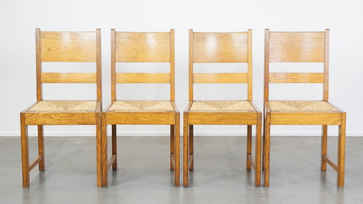 4 x Eiche Design Esszimmerstuhl