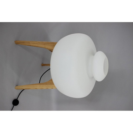 Image 1 of Vintage Eichenholzlampe von Uluv, Tschechoslowakei 1970er Jahre