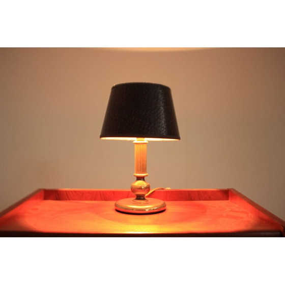 Image 1 of Alte Messing-Tischlampe, Tschechisch 1970