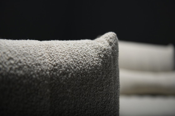 Image 1 of Perfekte Ulme hölzerne Lounge Set In Bouclé von Maison Regain Frankreich 1970S