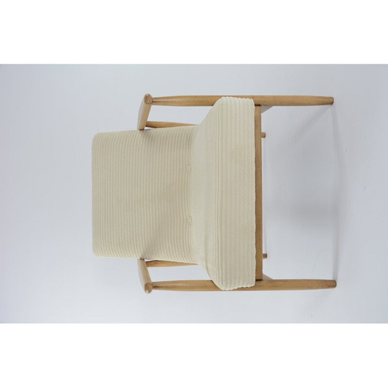 Image 1 of Vintage Sessel Z Elfenbein Kord 1960s