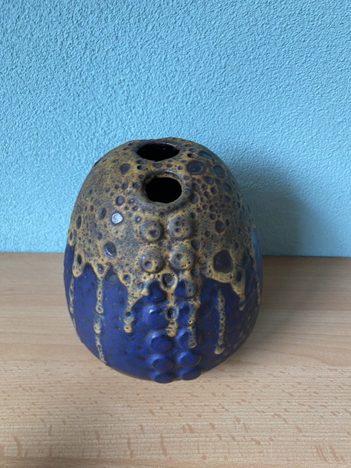 Blumenvase in Fett Lava von Alfred Klein Modell 731/17