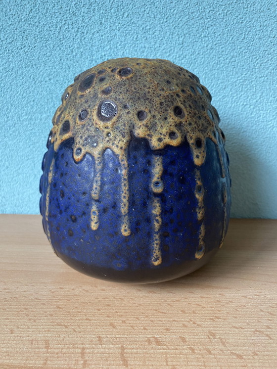 Image 1 of Blumenvase in Fett Lava von Alfred Klein Modell 731/17