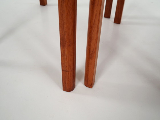 Image 1 of Satz von drei Tischen aus Teakholz, dänisches Design, 1970er Jahre, Produktion: Dänemark