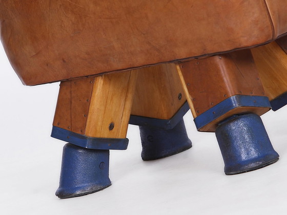 Image 1 of Gymnastik Vintage Leder Hocker Bank 1930Er Jahre