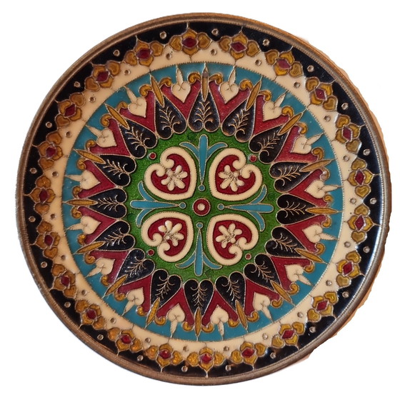 Image 1 of Griechischer Cloisonné-Wandteller 1980er Jahre