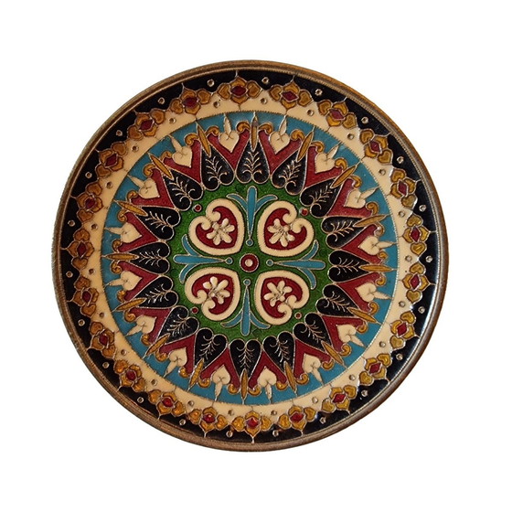 Image 1 of Griechischer Cloisonné-Wandteller 1980er Jahre