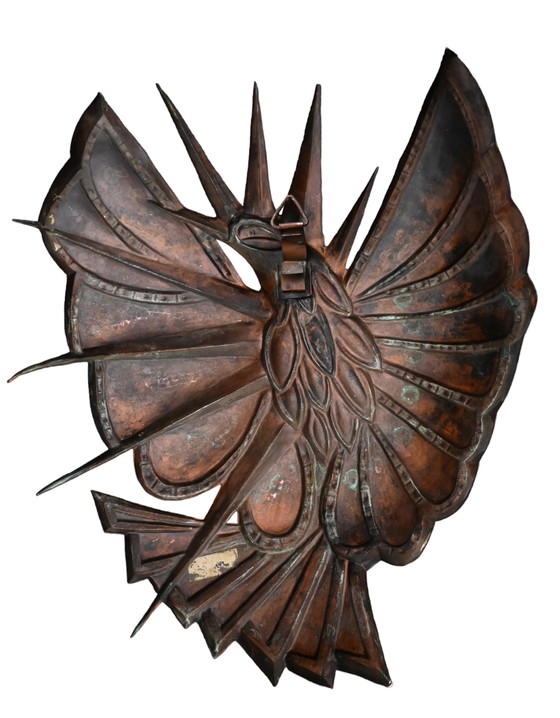 Image 1 of Handgefertigte Relief-Wanddekoration aus Kupfer aus der Zeit des Jugendstil