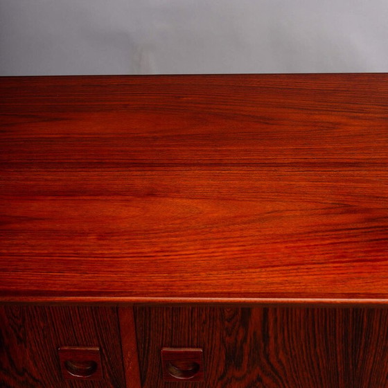 Image 1 of LCW Sideboard aus rot gebeizter Esche von Charles und Ray Eames für Herman Miller, 2000