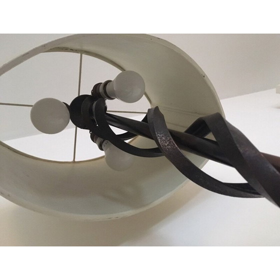 Image 1 of Skulpturale Vintage-Tischleuchte "DNA" aus Metall und Plexiglas, Frankreich 1980