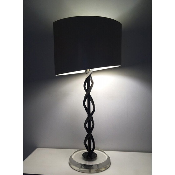 Image 1 of Skulpturale Vintage-Tischleuchte "DNA" aus Metall und Plexiglas, Frankreich 1980