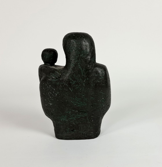 Image 1 of Niederländisches Design - Rijkel Dijkstra - Bronze - '2 Menschen in einem guten Gespräch' - 80er Jahre