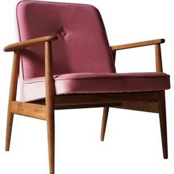 Image 1 of Vintage-Sessel, rosa Samtpolsterung, 1960er Jahre