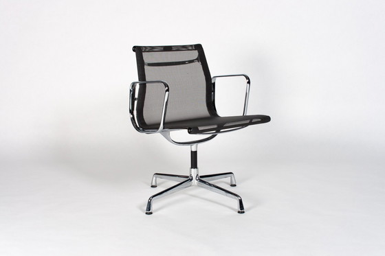 Image 1 of 4x Vitra ea108 anthrazit netzgeflecht chrom