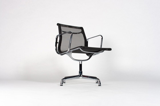 Image 1 of 4x Vitra ea108 anthrazit netzgeflecht chrom