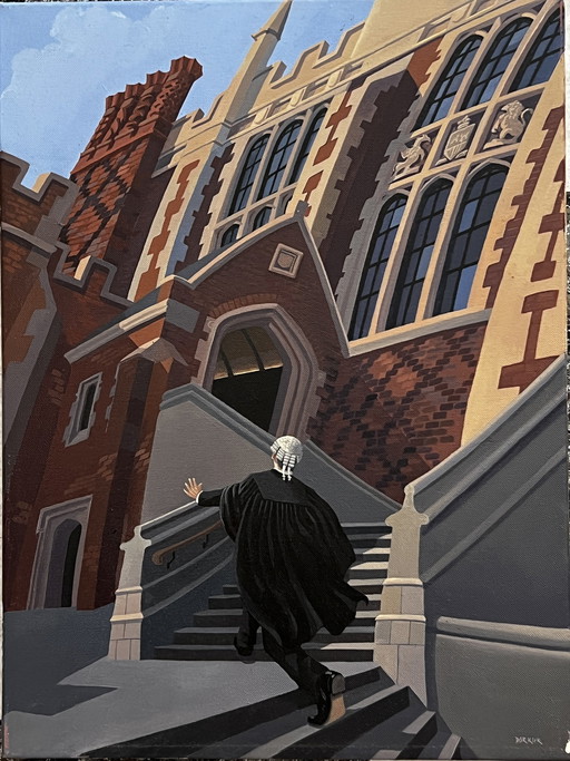 David Kirk, 1960. Vereinigtes Königreich, Acryl-Leinwand, Somerset, Oxford, Originalgemälde,