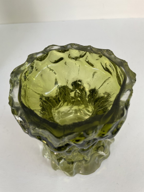 Image 1 of 2X Ingrid Glashütte Baumstamm/Rinde Glasvasen