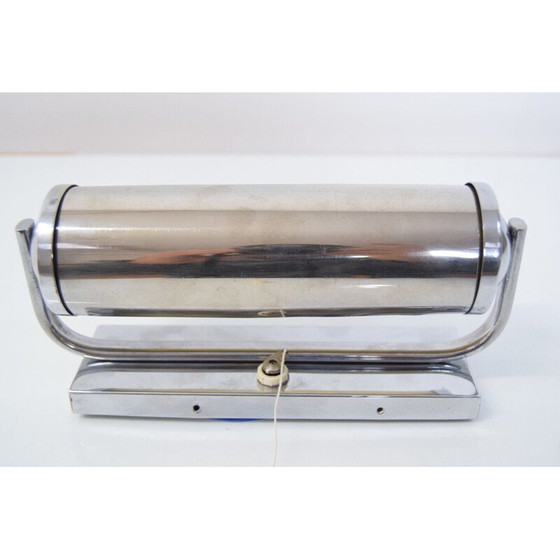 Image 1 of Klassische Art-Deco-Wandleuchte aus Kunstglas und Chrom, Tschechoslowakei 1930