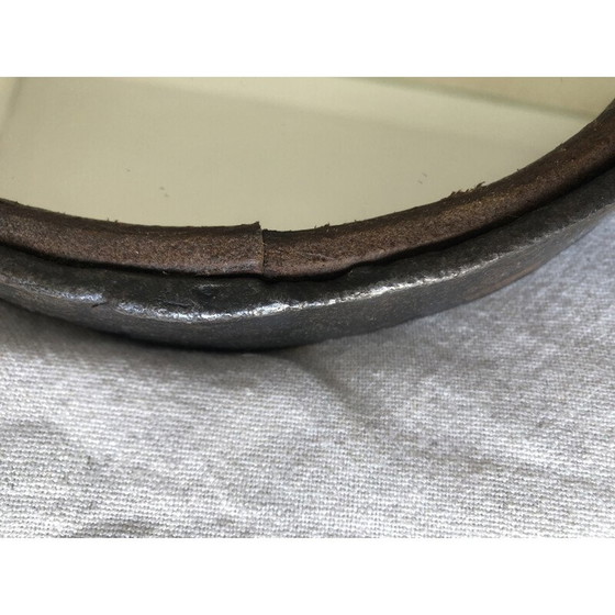 Image 1 of Brutalistischer Eisenspiegel im Vintage-Stil
