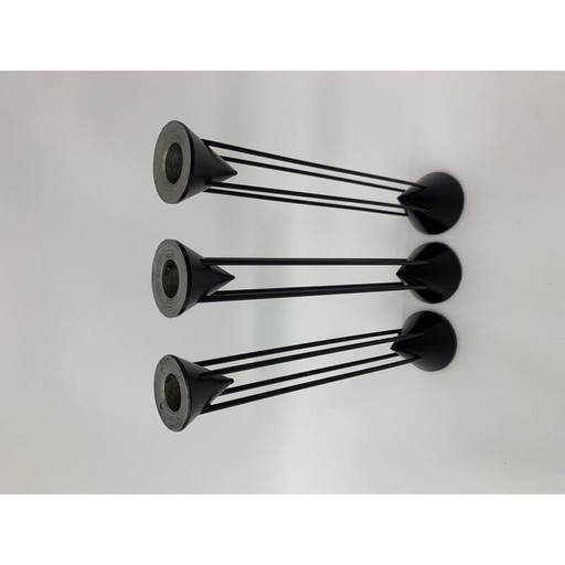 Satz von 3 postmodernen Memphis-Kerzenleuchtern von Markus Borgens, 1980er Jahre