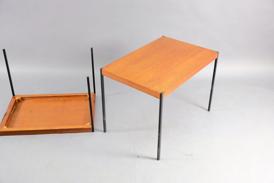 Image 1 of 2x Mid-Century Teak Beistelltische