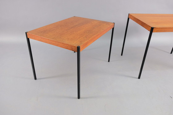 Image 1 of 2x Mid-Century Teak Beistelltische