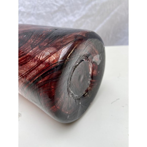 Image 1 of Rote und blaue Schneckenvase von Serge Mansau für Murano, 1992