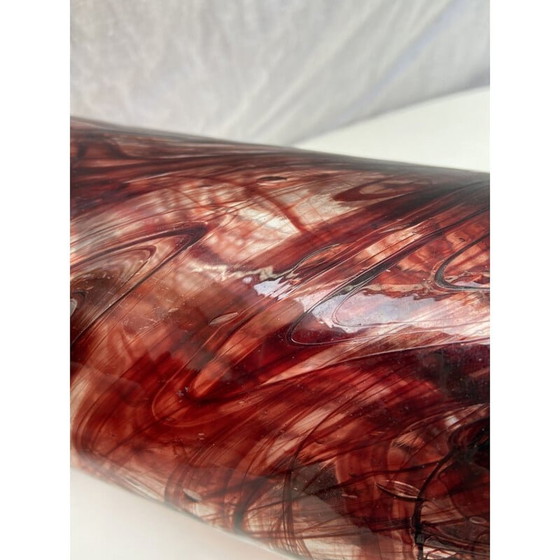 Image 1 of Rote und blaue Schneckenvase von Serge Mansau für Murano, 1992