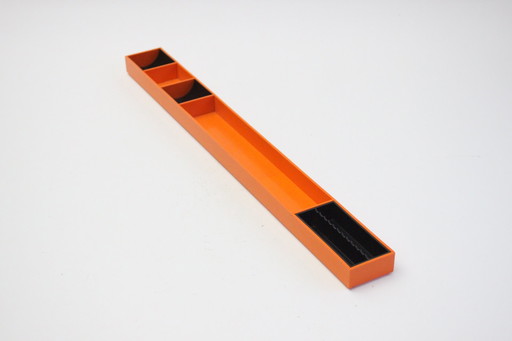 Kartell Orange Space Age Schreibtisch Organizer von Pio Manzu