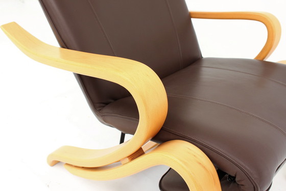 Image 1 of Scandinavian Westnofa Grasshopper Relax / Lounge Chair / Sessel with leather