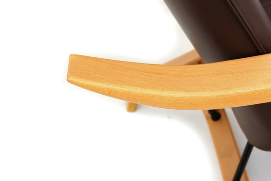 Image 1 of Scandinavian Westnofa Grasshopper Relax / Lounge Chair / Sessel with leather